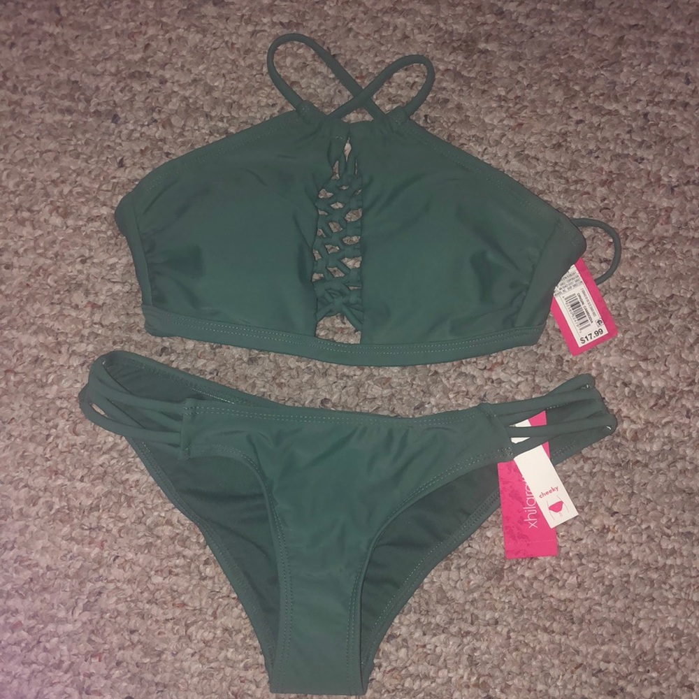 Green bathing suit